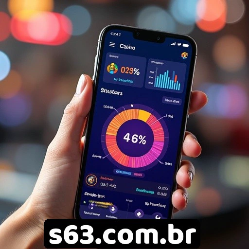 Chamada para baixar o app de apostas do s63 e começar a apostar pelo celular